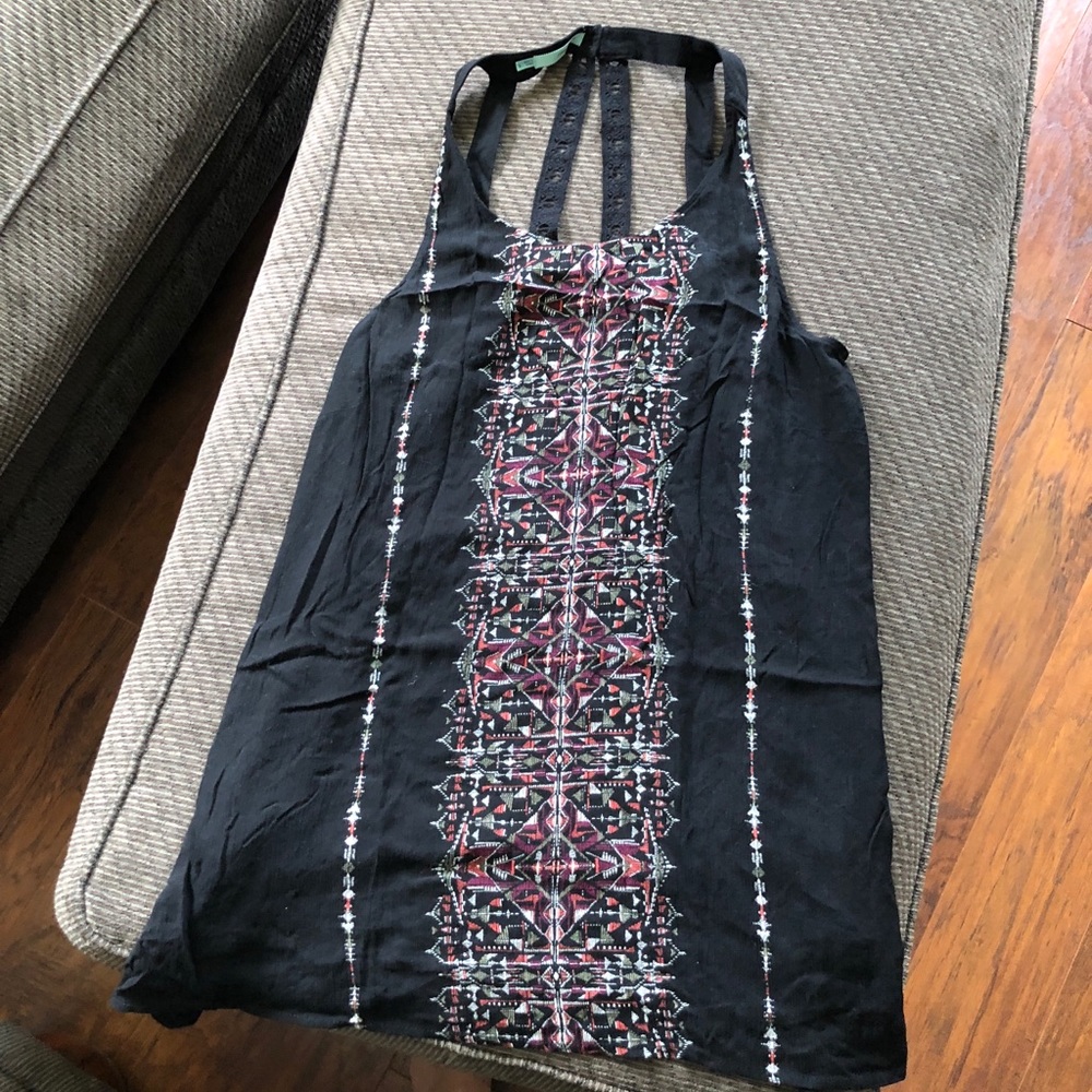 Black an multi collar strapy tunic